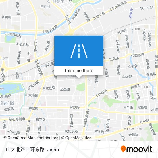 山大北路二环东路 map
