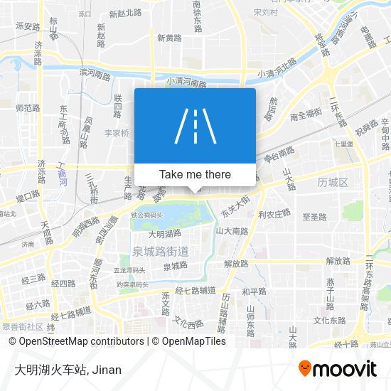 大明湖火车站 map
