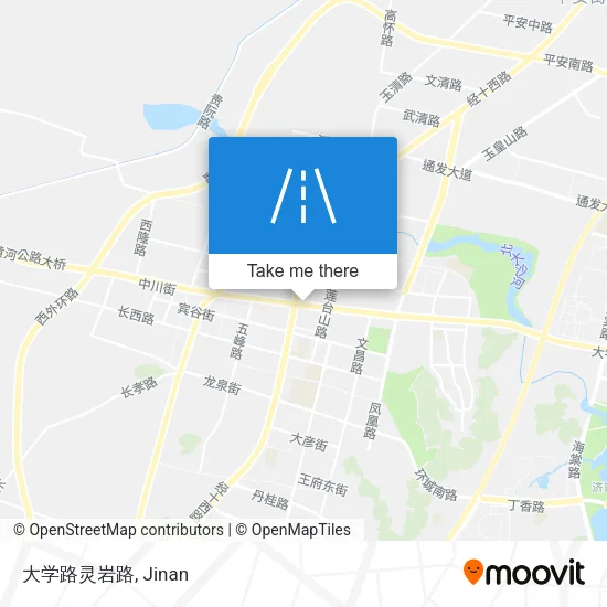 大学路灵岩路 map