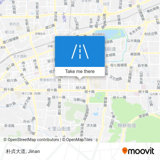 朴贞大道 map