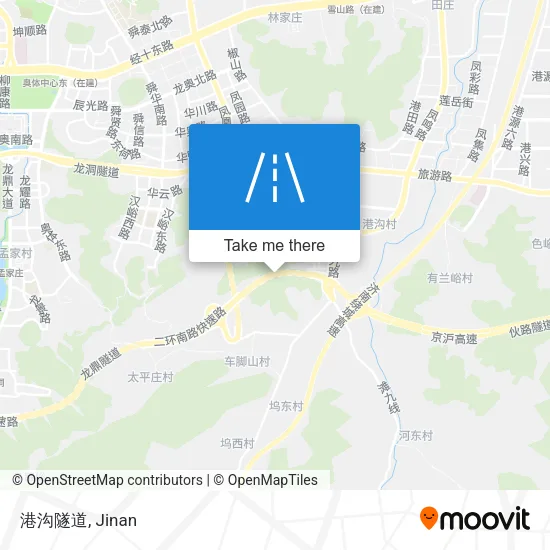 港沟隧道 map