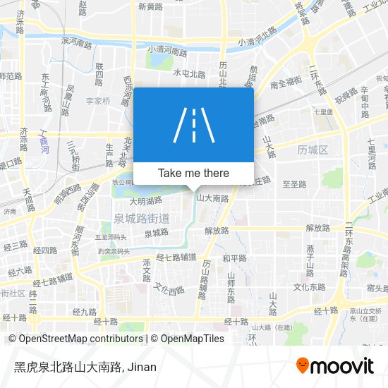 黑虎泉北路山大南路 map