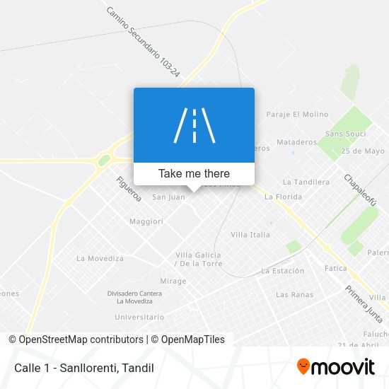 Mapa de Calle 1 - Sanllorenti