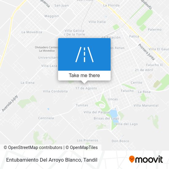 Entubamiento Del Arroyo Blanco map