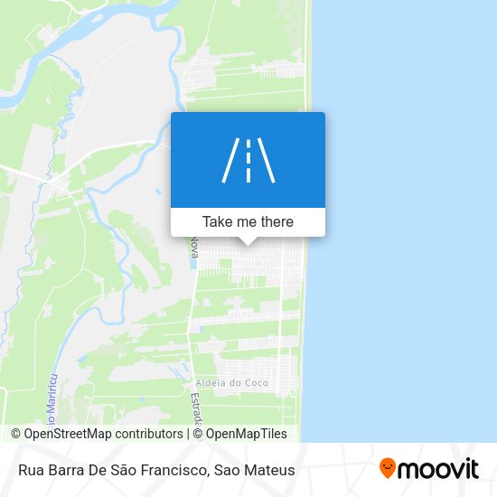 Rua Barra De São Francisco map
