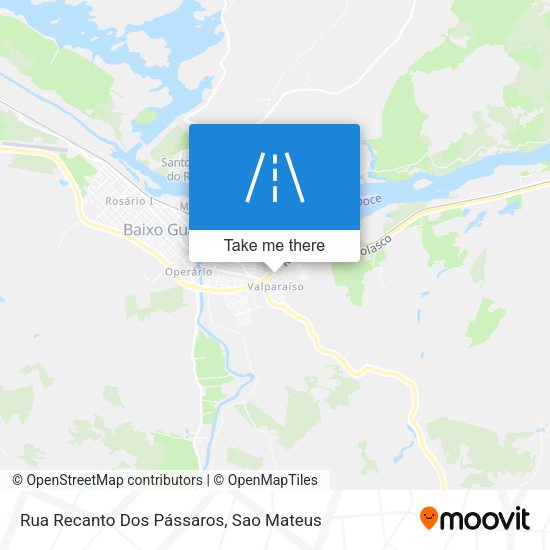 Rua Recanto Dos Pássaros map
