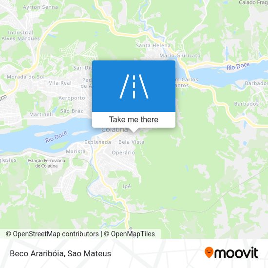Beco Araribóia map