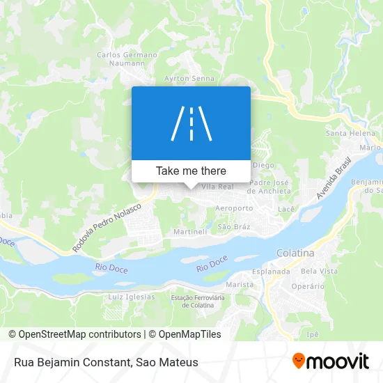 Rua Bejamin Constant map