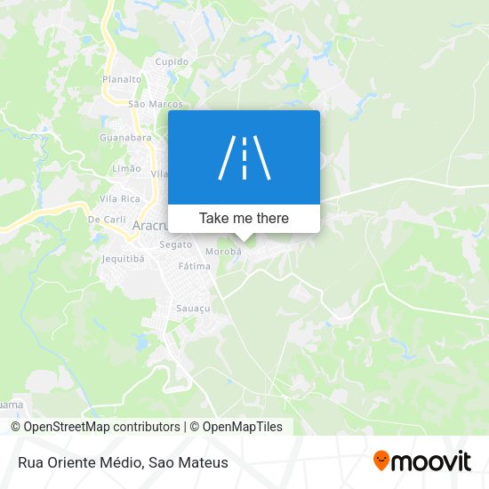Rua Oriente Médio map