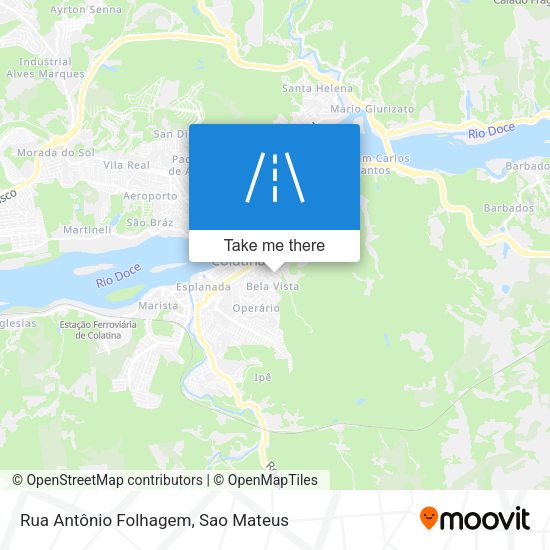 Rua Antônio Folhagem map