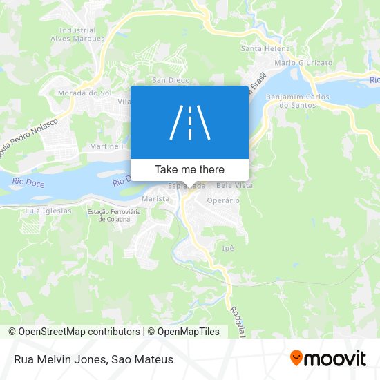 Rua Melvin Jones map