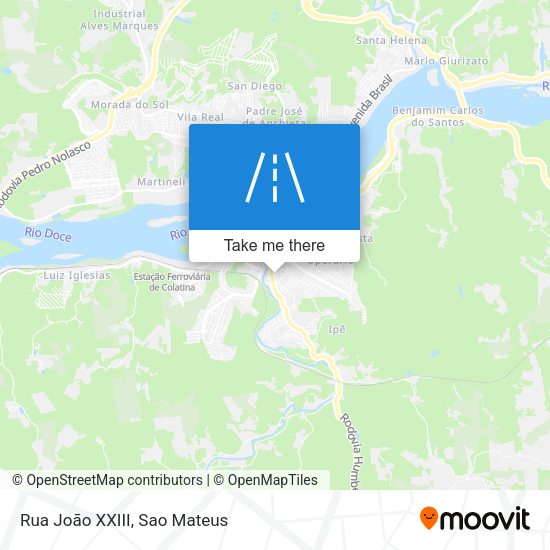 Rua João XXIII map