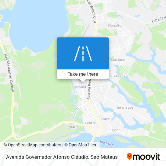 Avenida Governador Afonso Cláudio map