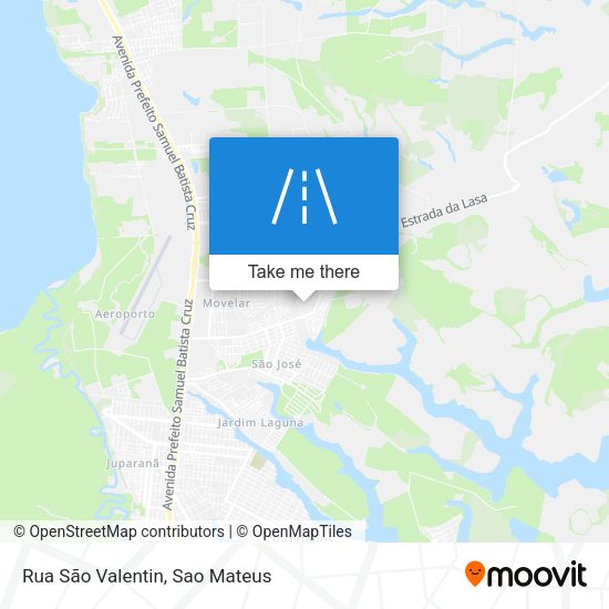 Rua São Valentin map
