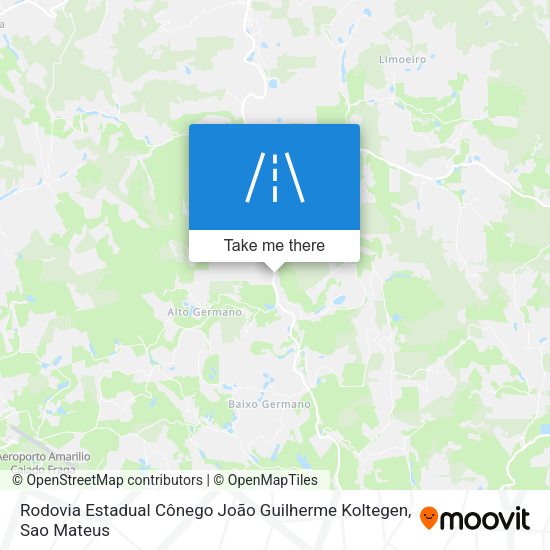 Rodovia Estadual Cônego João Guilherme Koltegen map