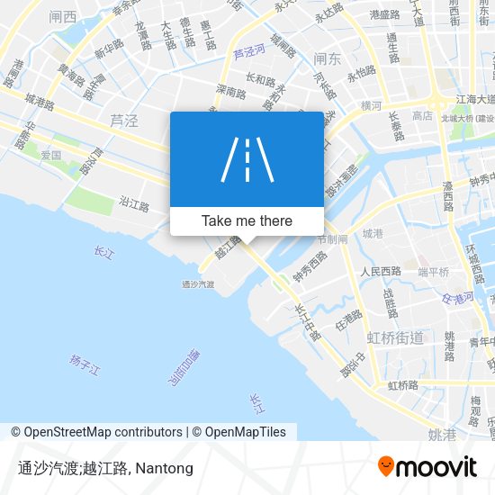 通沙汽渡;越江路 map