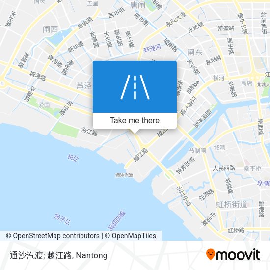 通沙汽渡; 越江路 map
