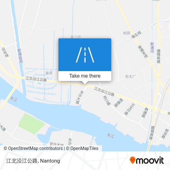 江北沿江公路 map