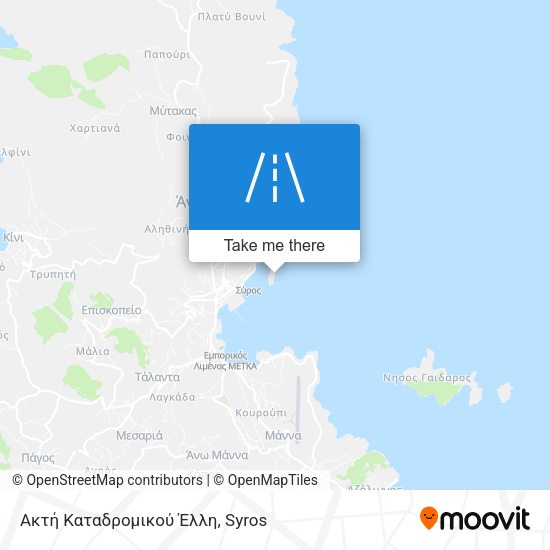 Ακτή Καταδρομικού Έλλη map