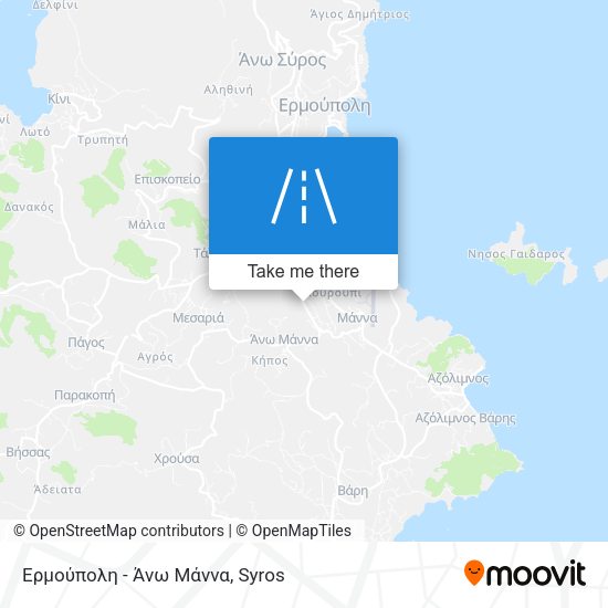 Ερμούπολη - Άνω Μάννα map