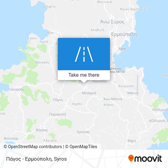 Πάγος - Ερμούπολη map