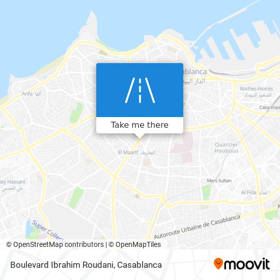 Boulevard Ibrahim Roudani map