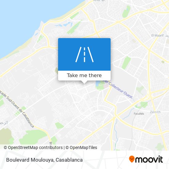 Boulevard Moulouya map