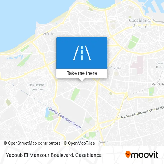 Yacoub El Mansour Boulevard map