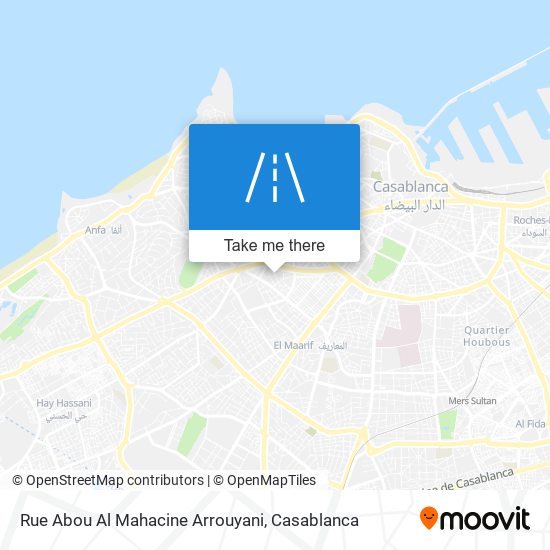 Rue Abou Al Mahacine Arrouyani map