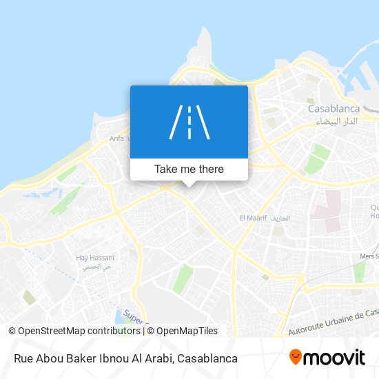 Rue Abou Baker Ibnou Al Arabi map