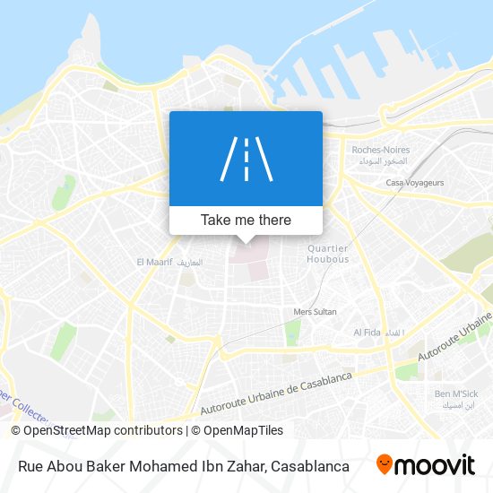 Rue Abou Baker Mohamed Ibn Zahar map