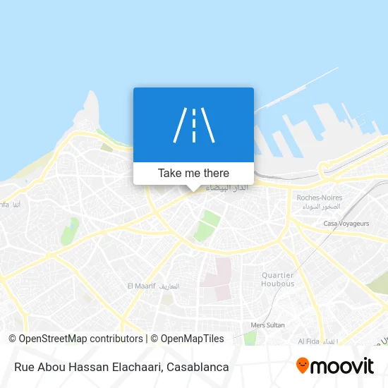 Rue Abou Hassan Elachaari map