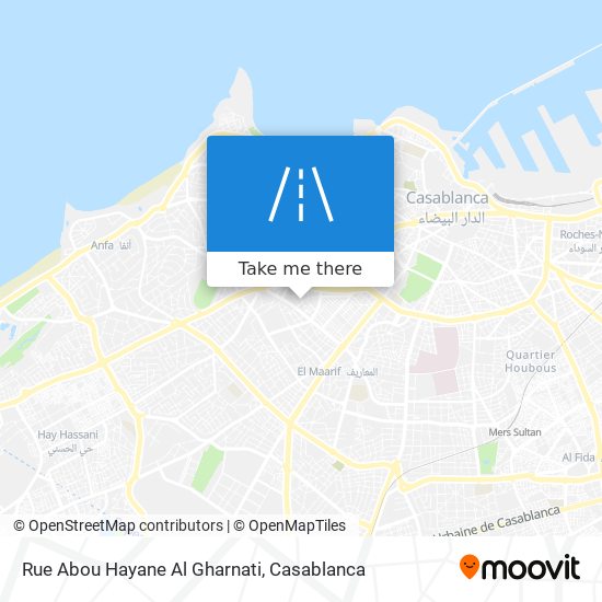 Rue Abou Hayane Al Gharnati map