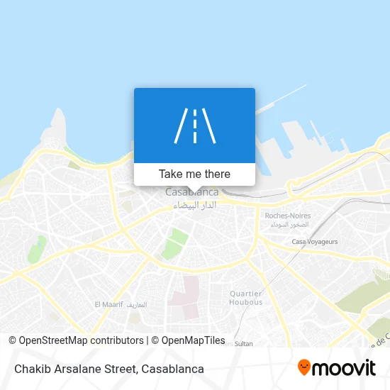 Chakib Arsalane Street map
