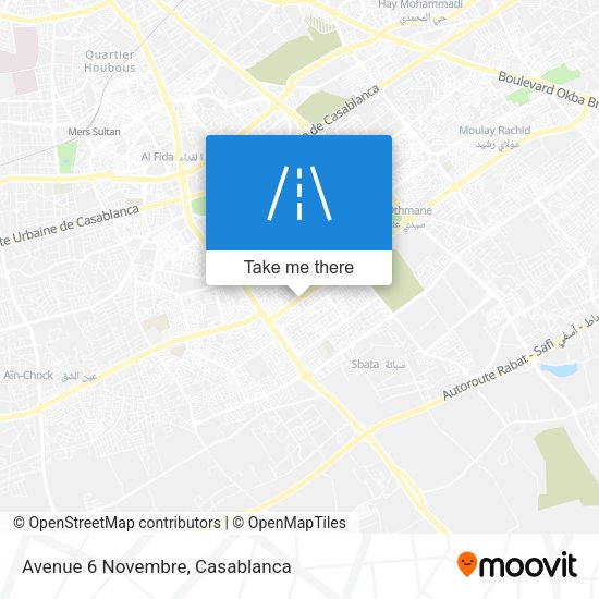 Avenue 6 Novembre map