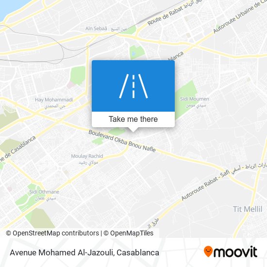 Avenue Mohamed Al-Jazouli map