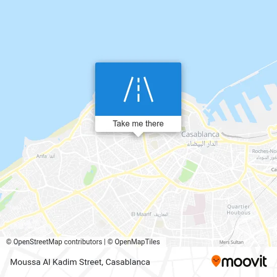 Rue Moussa Al Kadim map