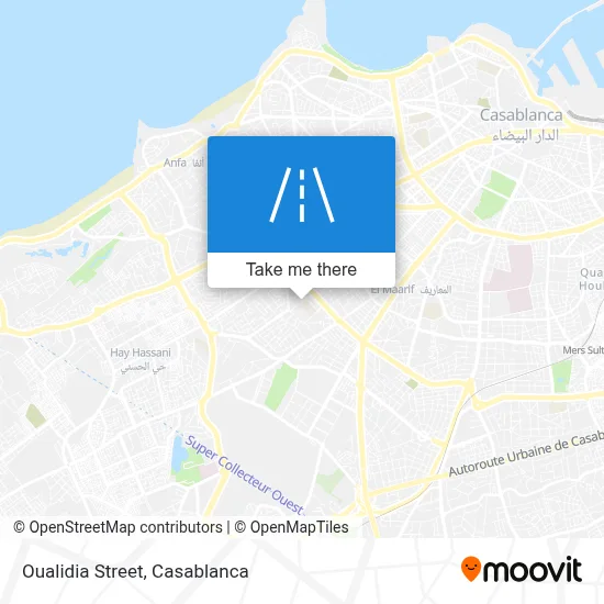 Oualidia Street map