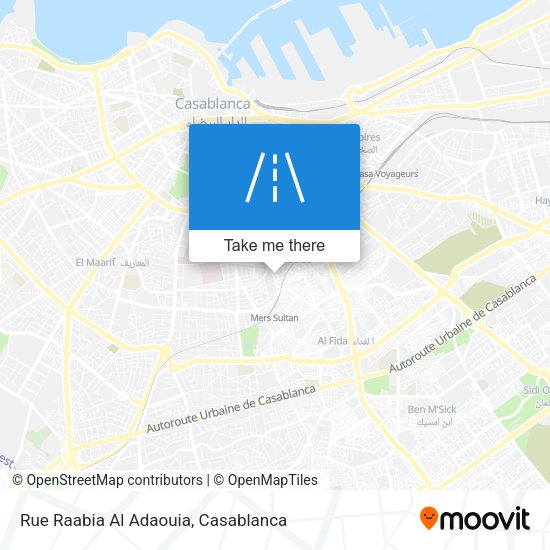 Rue Raabia Al Adaouia map