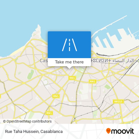 Rue Taha Hussein map
