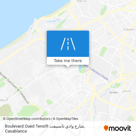 Boulevard Oued Tensift شارع وادي تانسيفت map