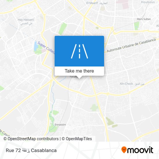 Rue 72 زنقة map