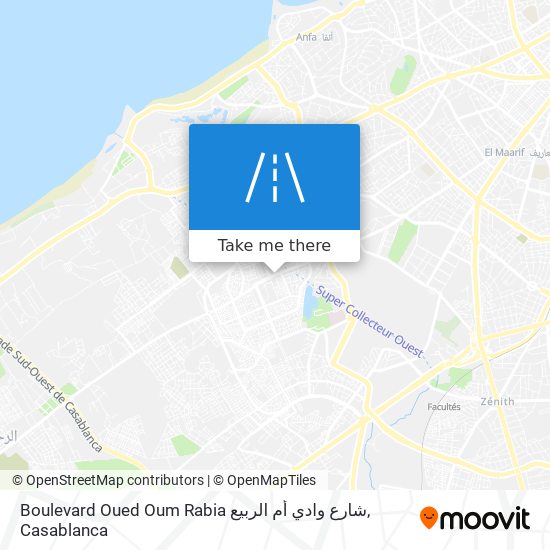 Boulevard Oued Oum Rabia شارع وادي أم الربيع map
