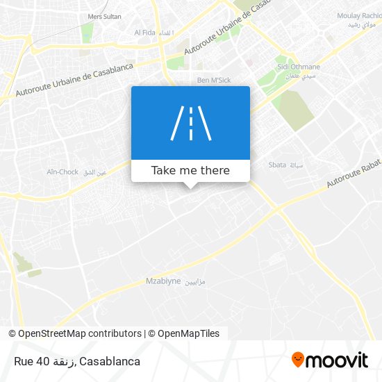 Rue 40 زنقة map