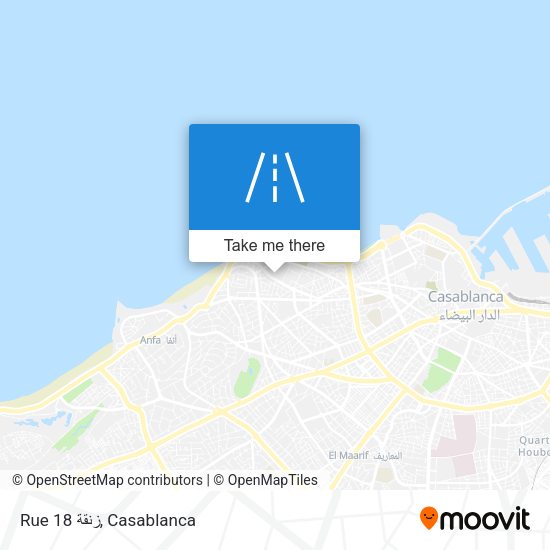 Rue 18 زنقة map
