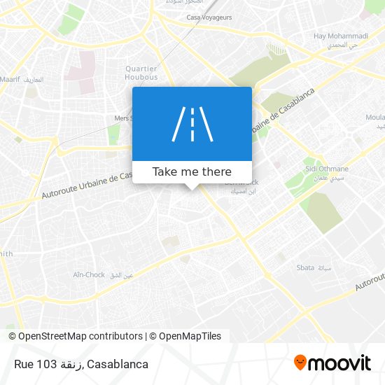 Rue 103 زنقة map