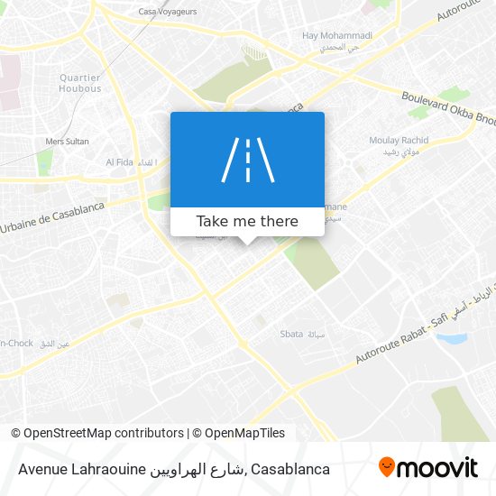 Avenue Lahraouine شارع الهراويين plan