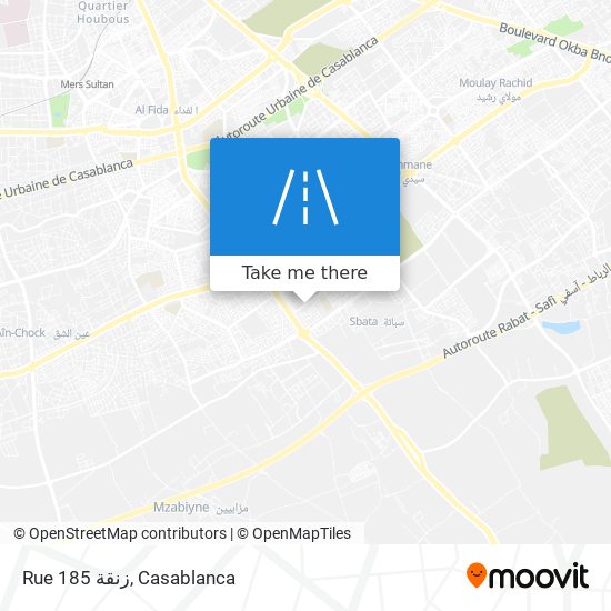 Rue 185 زنقة map