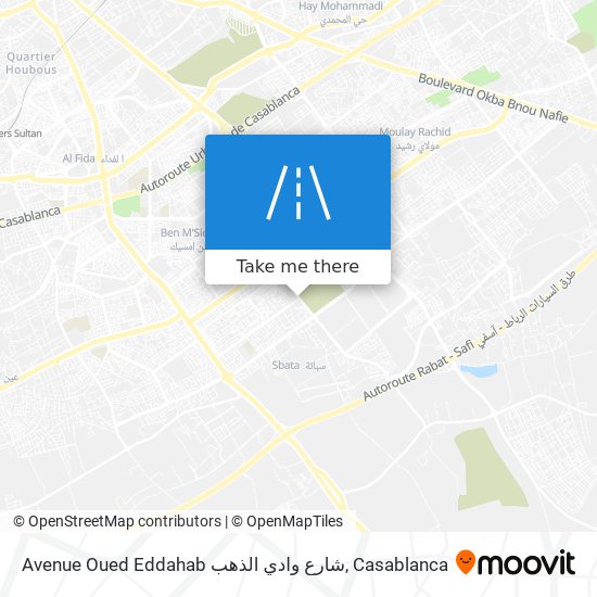 Avenue Oued Eddahab شارع وادي الذهب map