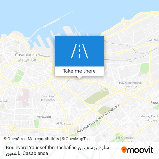 Boulevard Youssef Ibn Tachafine شارع يوسف بن تاشفين map